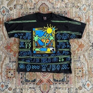 Vintage 1990s Jimmy Buffett All Over Print Shirt